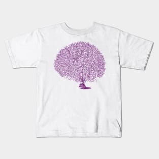 Purple Sea Fan Coral Kids T-Shirt